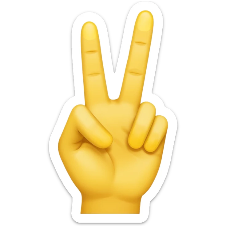 hand but only the index finger pointing up, other fingers closed yellow emoji style  sticker