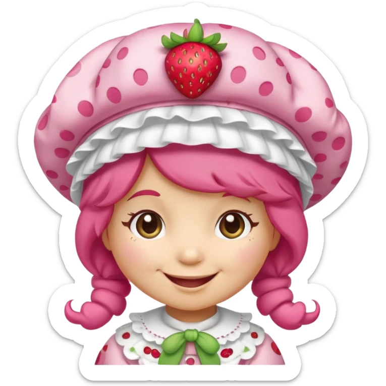 Strawberry shortcake cartoon character ￼ sticker