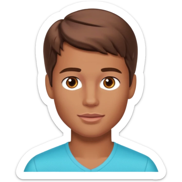 barbie merliah summers as a guy with brown har and brown eyes and tanned skin sticker