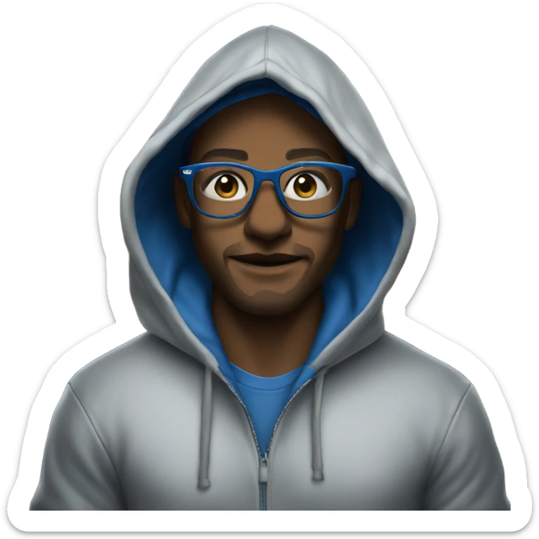 Detroit lion wearing hoodie and glasses in dark alley sticker