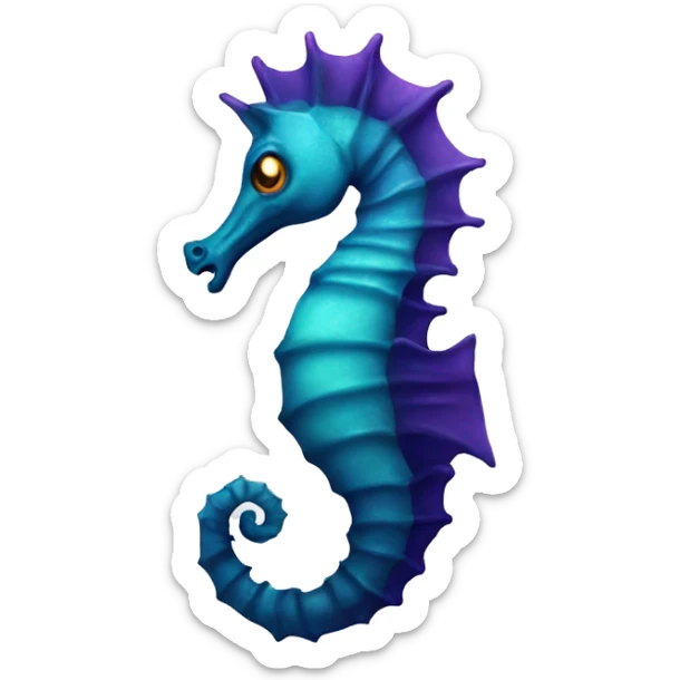 demon seahorse sticker