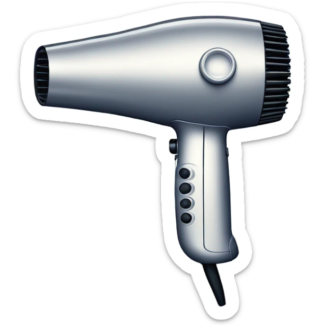 Outline of a hairdryer in a blueprint drawing sticker