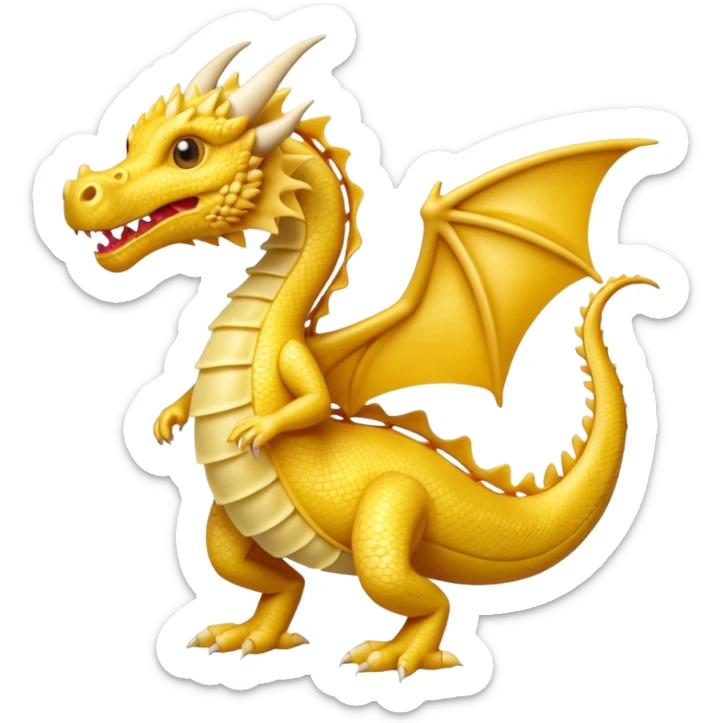 Dragon con cuerpo de pasta canelloni que el cuerpo enga su cuerpo normal con patas sticker