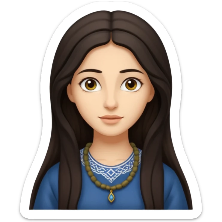 jewish women young ancient Judea, long hair modest sticker