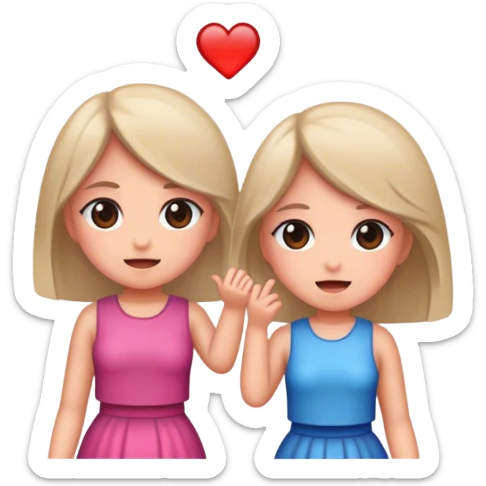 Girl and girl  sticker