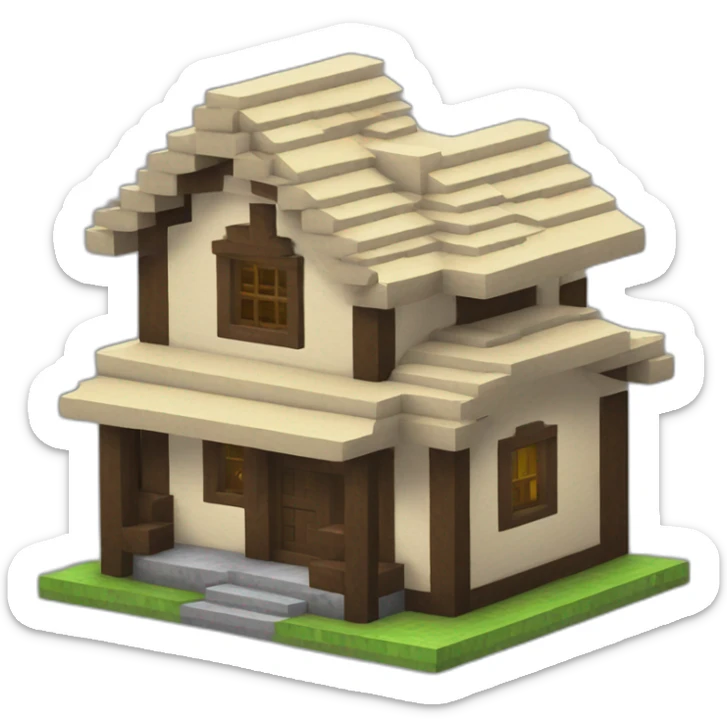 Minecraft house sticker