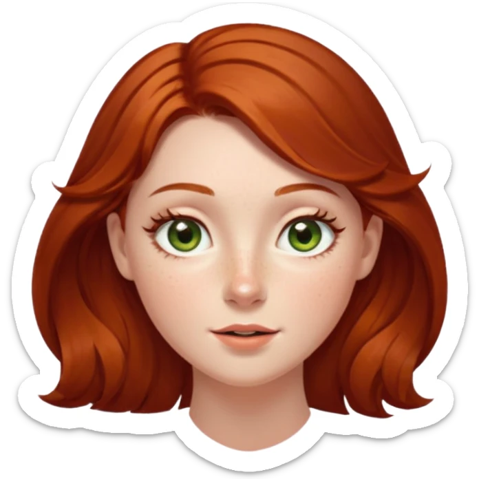 Petit sapin vert sylvestre, féminin, regard malicieux, tâches de rousseurs délicates, joues roses. Yeux de biche brillants en forme amande, yeux couleur ambre, tronc couleur acajou. Sapin en mouvement, incurvé pour un effet vivant. sticker