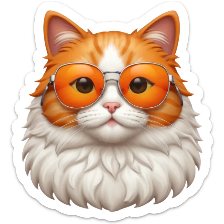 Cat with sunglasses sticker