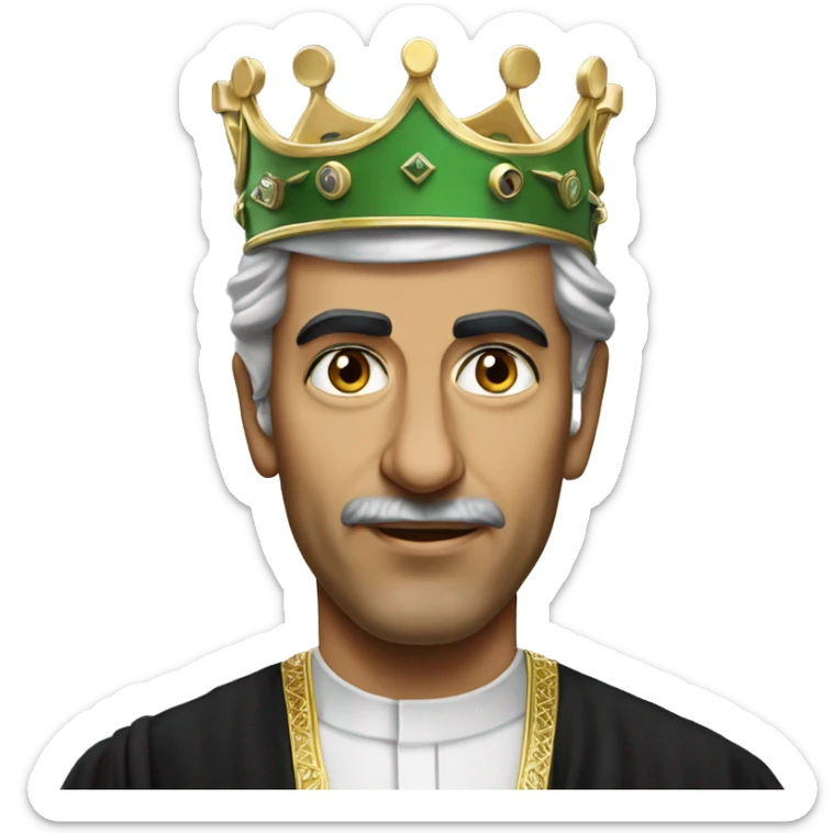 photorealistic King of Faisal of Saudi Arabia serious sticker