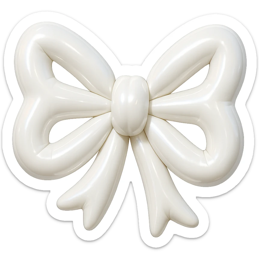 white gothic bow gothic style bow balloon sticker