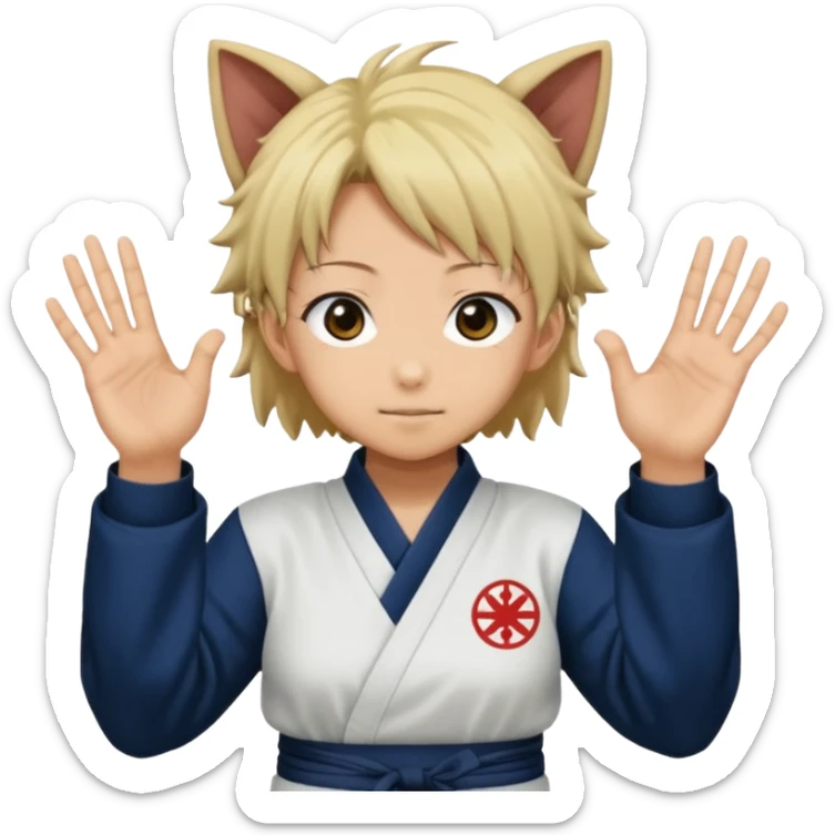 Megumi divine dogs hands sign from jujutsu kaisen  sticker