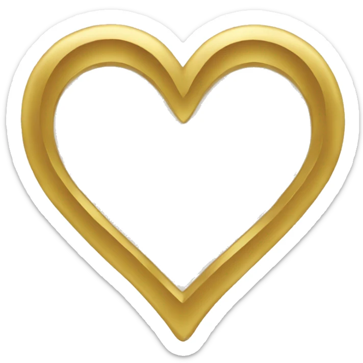 Gold heart sticker
