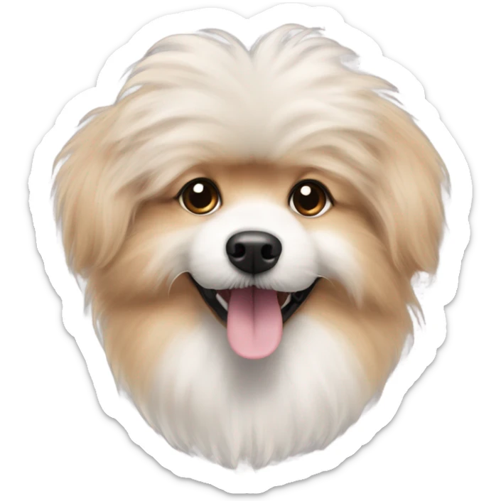 Poodle and a pomarianian mix sticker