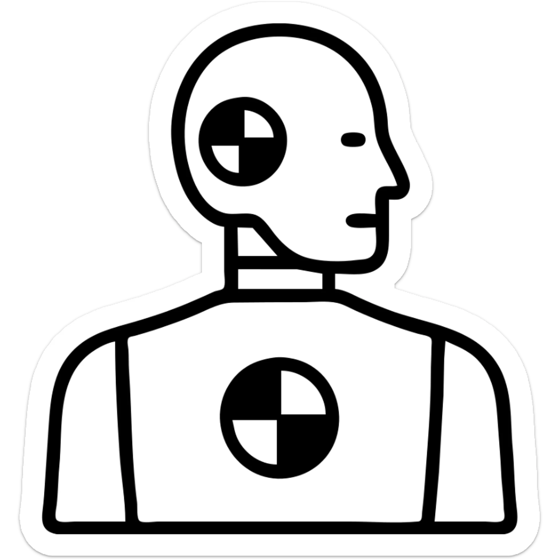 crash test dummy sticker