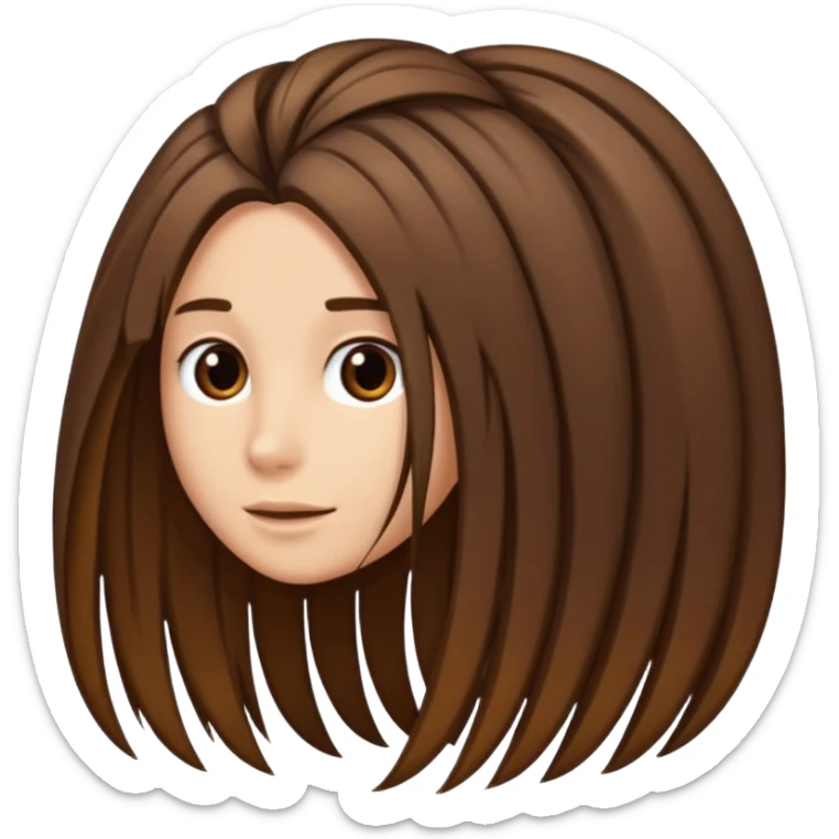 hair strand half of it is the strand and half is divided into the different layers of hair sticker