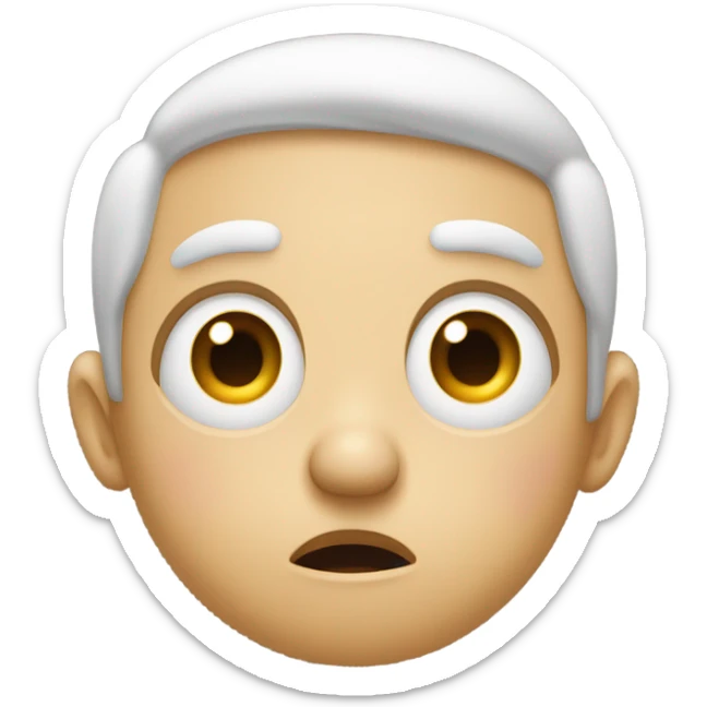 make me an emoji of a shocked anxious emoji using apple emoji font  sticker