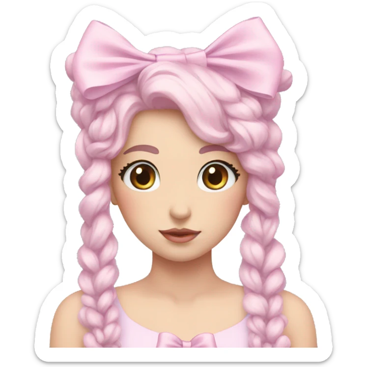 Pastel aesthetic bow sticker