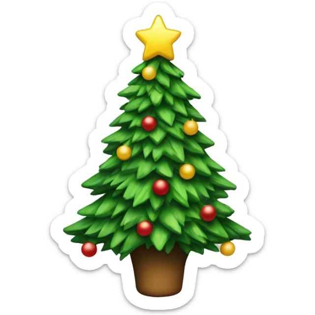 Christmas tree sticker