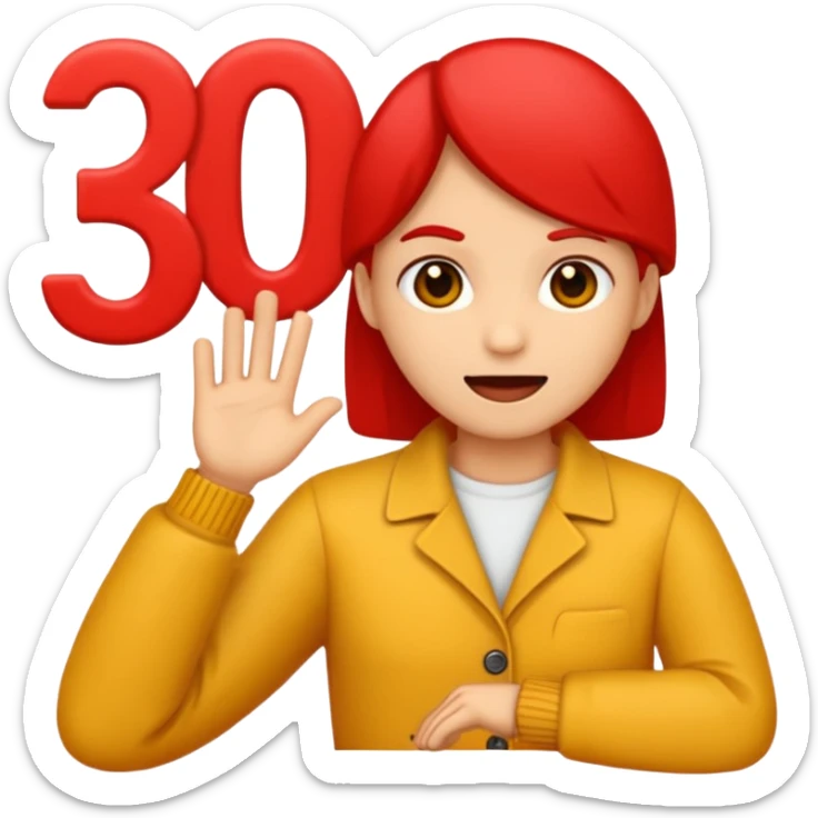 i want an emoji of the characters "13%" with a red hue sticker