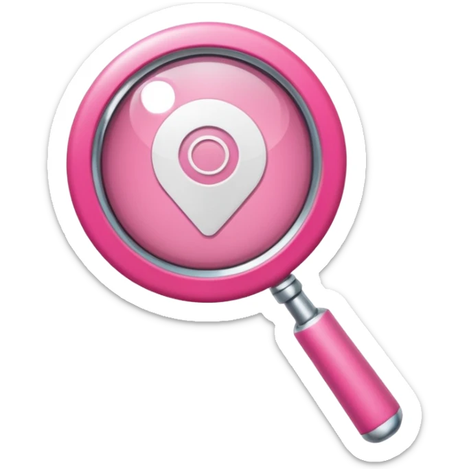mix light pink dark pink and white girly internet wifi with a magnifying glass sticker