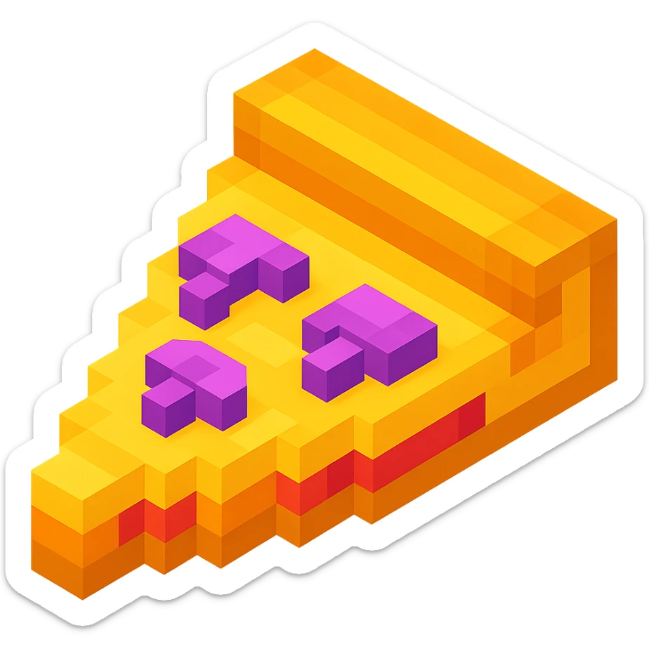 pizza with mushrooms sticker