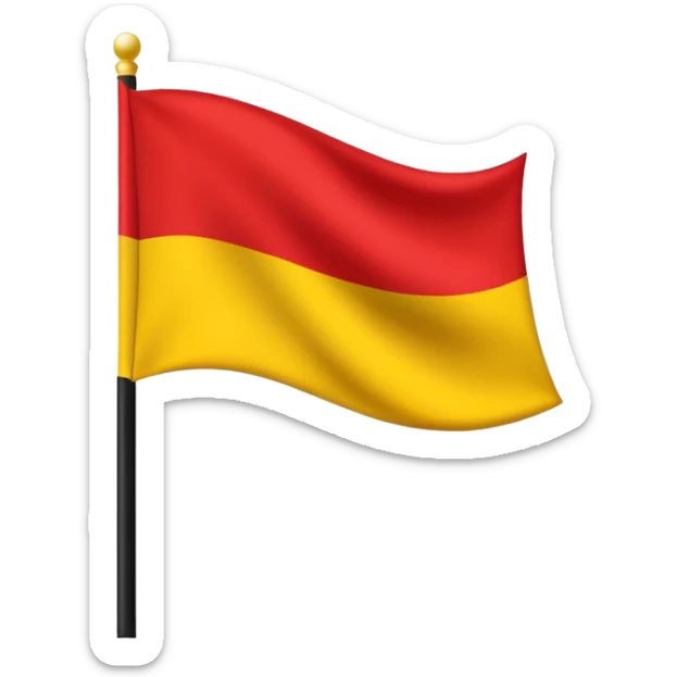 Bandera con colores, rojo, amarillo y negro, inspirada en Alemania sticker
