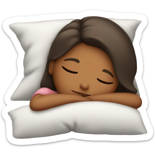 sleeping girl sticker