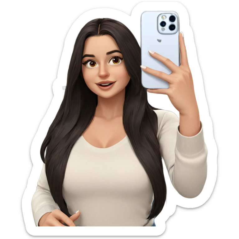 selfie of girl indoors sticker