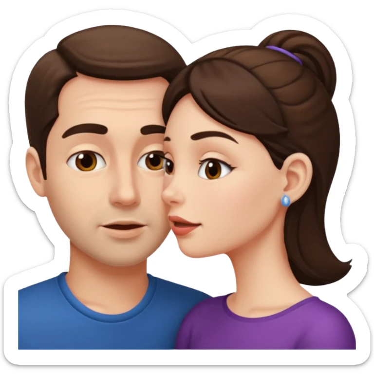 homme qui parle à l'oreille de la femme sticker