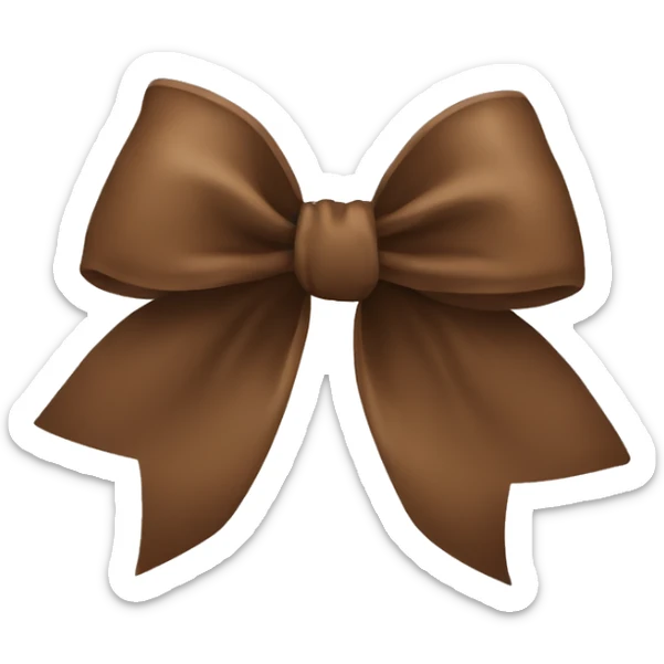 brown bow sticker