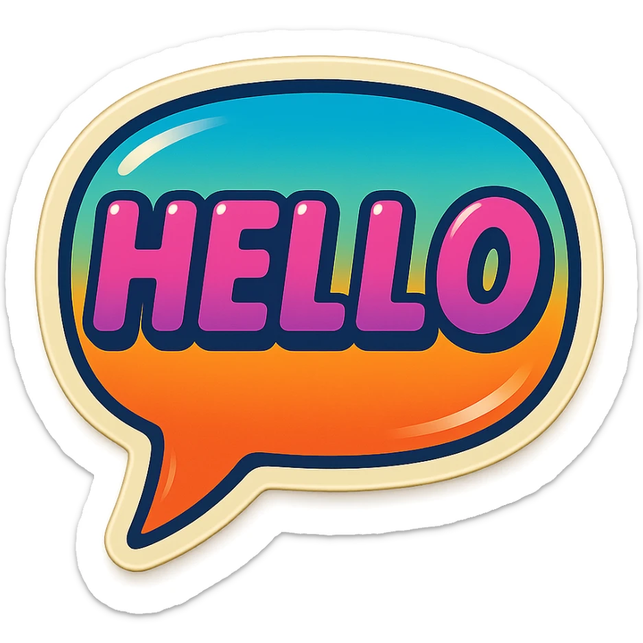 speach bubble sticker