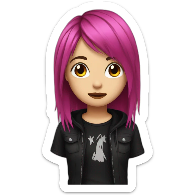 Emo girl sticker