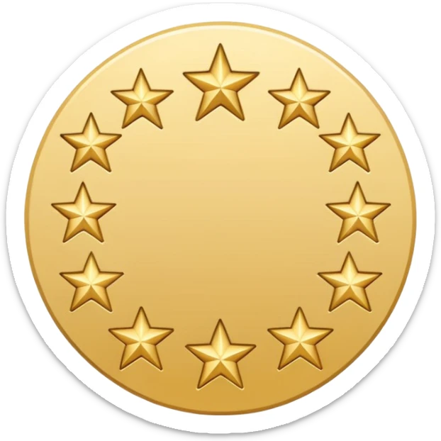 Can u make a emoji with 15 stars in a circle no face no nothin just lines and nothing in the middle and the stars have nothing it in too sticker