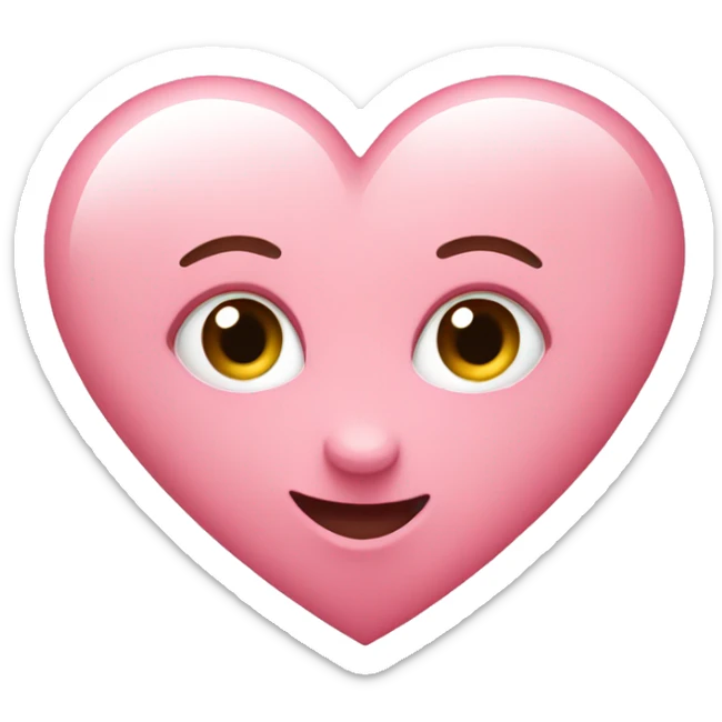 light pink heart  sticker