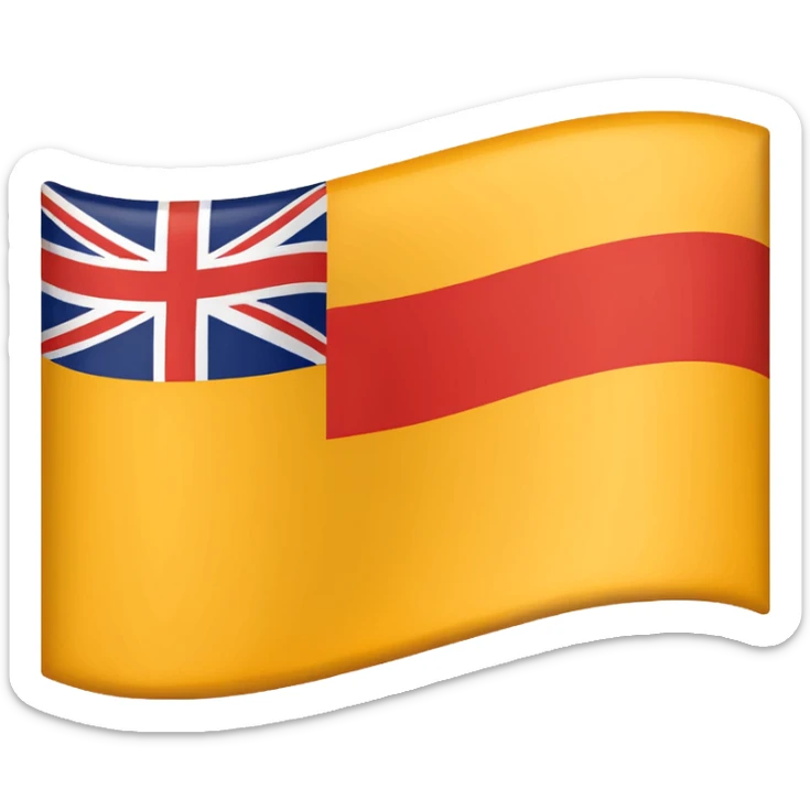 Make a emoji flag of Niue and remove the uk and replace uk with a Zambia flag sticker