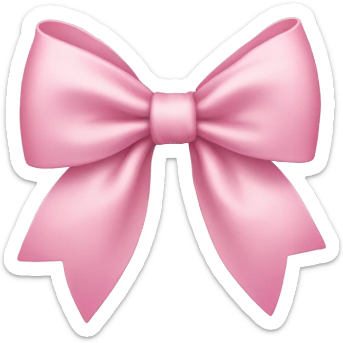 light pink bow sticker