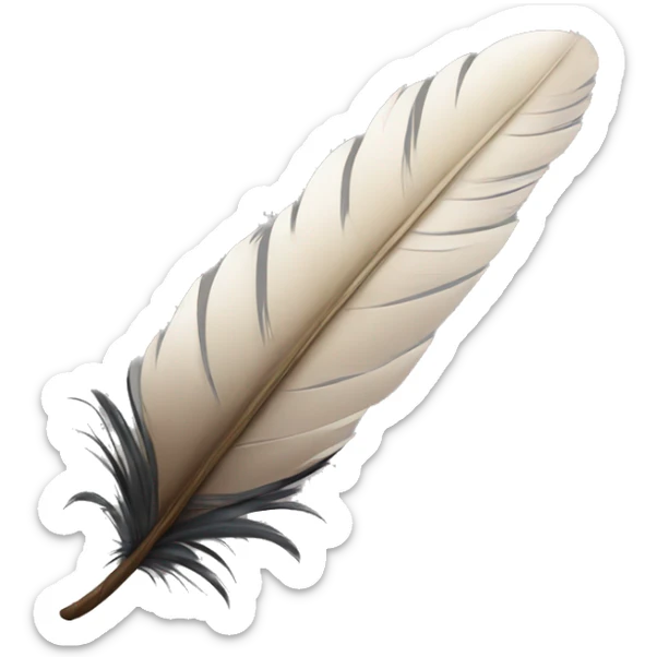A feather sticker