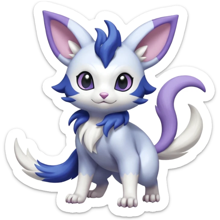 Shiny Furret-Absol-Meowstic-Mienshao-Espeon-Hybrid (Full body) sticker