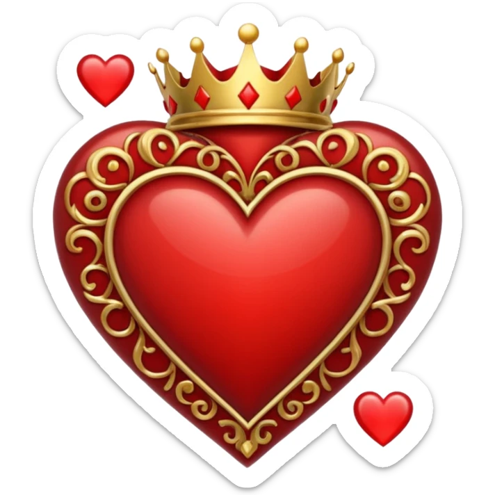 King of Hearts solitary  with out the card only the symbols sticker