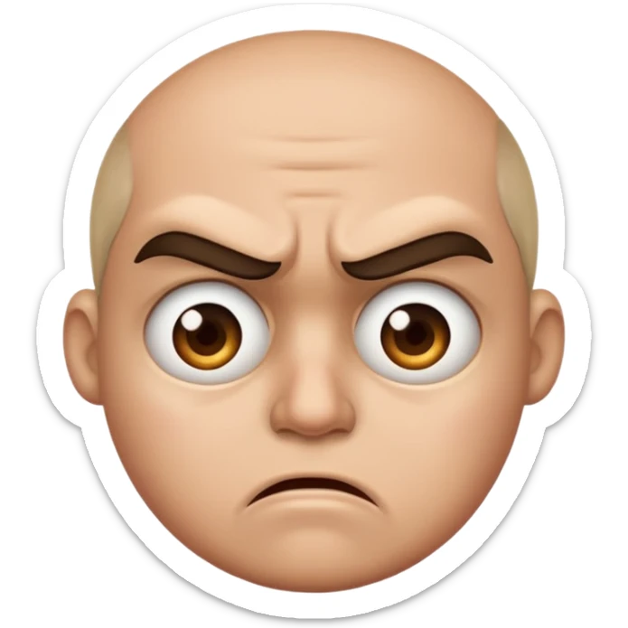 I need you to make an emoji of the gen z stare, like confusion, disgusted and kinda angry sticker