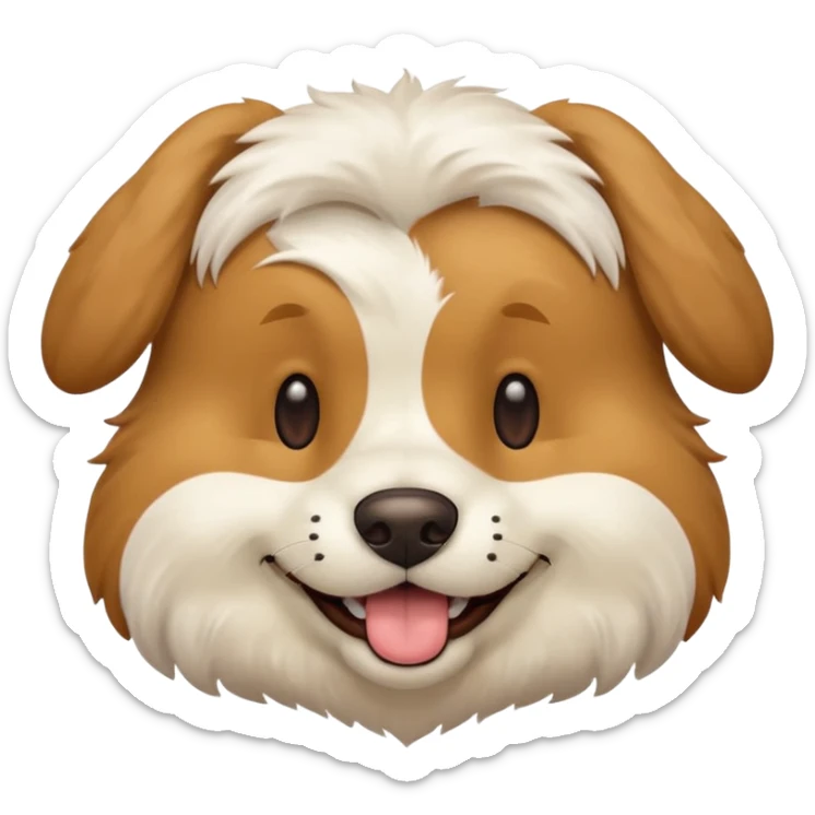 Head of a dog, smiling with closed mouth, no tongue showing
 sticker