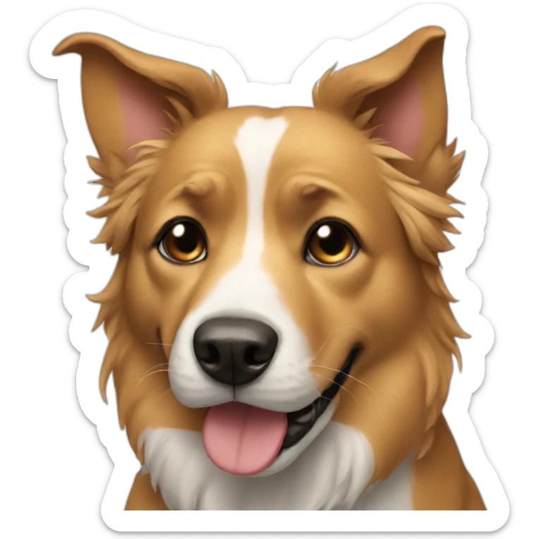Dog happy sticker