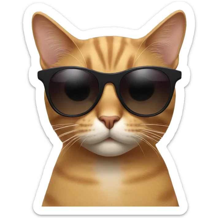 Cat with sunglasses sticker