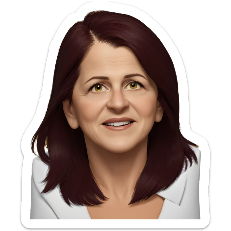 realistic portrait of woman sticker