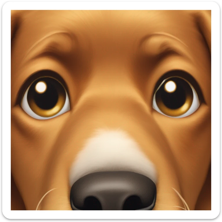 extreme closeup of dog's nose, face of the dog is not in focus, to boop the snoot sticker