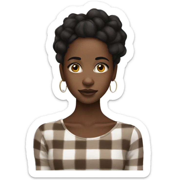 black girl with a lot of vitiligo on her face  sticker