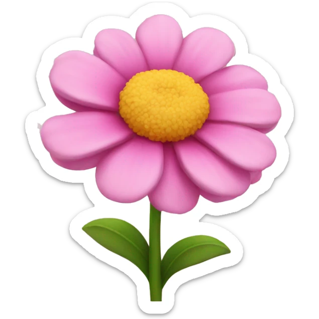 pink flower sticker