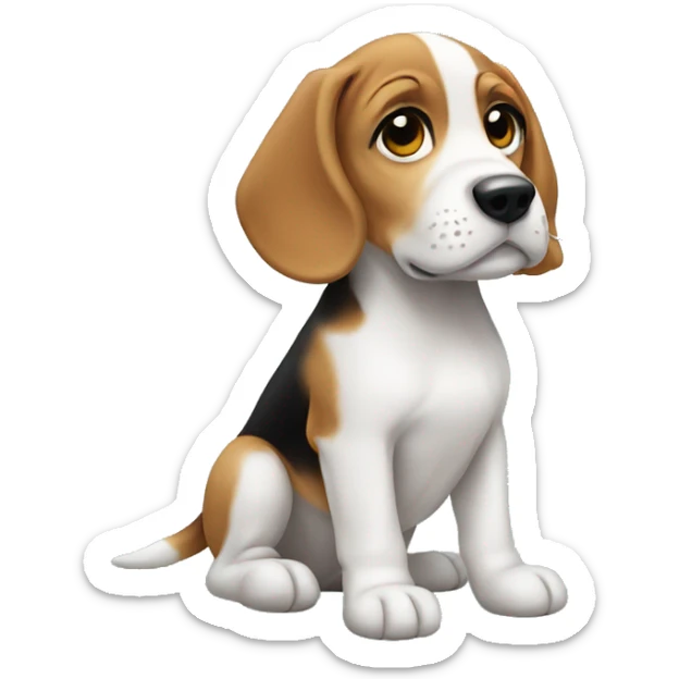 Beagle puppy sticker
