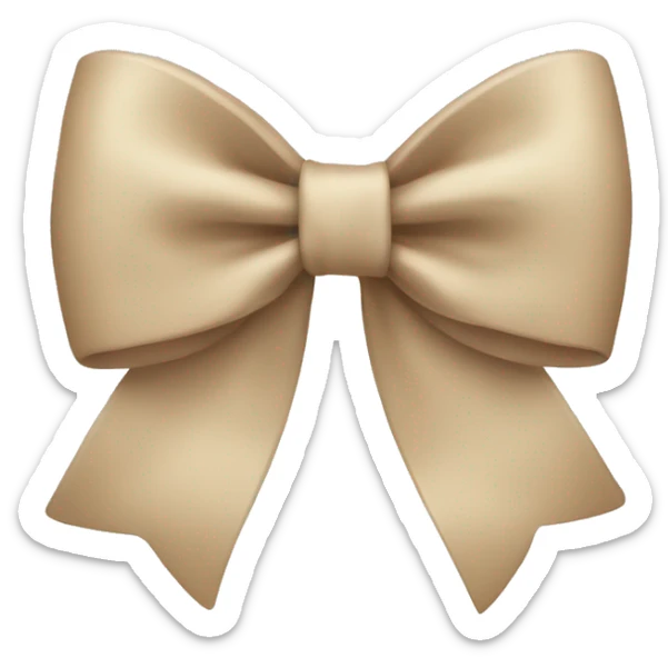 Beige bow  sticker