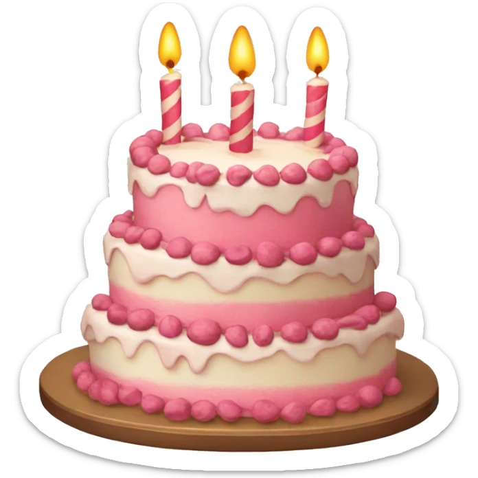 BIRTHDAY cake sticker